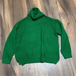 Green Turtleneck Sweater